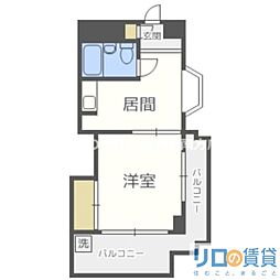シティコート新大阪 1DKの間取図画像