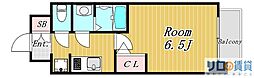 ArtizA新大阪D.C. 1Kの間取図画像