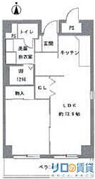 ラフィネ淀川 1LDKの間取図画像