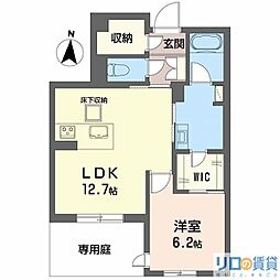 和の社 江坂 1LDKの間取図画像