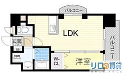 Luxe東三国 1LDKの間取図画像