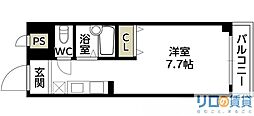 カンタル新大阪 ワンルームの間取図画像