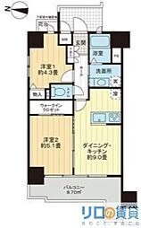 ライオンズマンション新大阪第6 2DKの間取図画像
