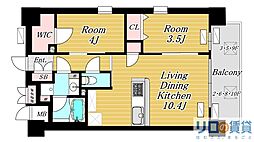 STANDZ新大阪 2LDKの間取図画像