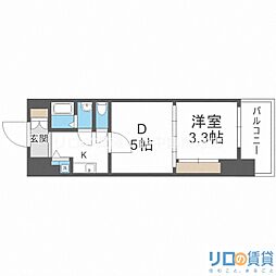 Plandor新大阪 2Kの間取図画像