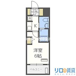 エステムコート新大阪11リンクス 1Kの間取図画像