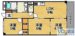 久光マンション 3LDKの間取図画像