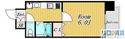 プレミアムステージ新大阪駅前2 1Kの間取図画像
