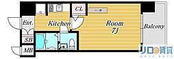 大阪市淀川区東三国2丁目マンション 1Kの間取図画像