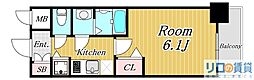 プレサンス新大阪ザ・シティ 1Kの間取図画像