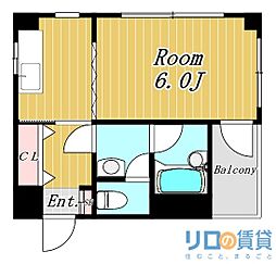 エコービル 1Kの間取図画像