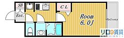 プレサンス新大阪ザ・シティ 1Kの間取図画像