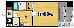 クリアコート・Uパート5 1Kの間取図画像