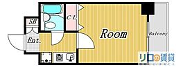 エスリード新大阪第2 1Kの間取図画像