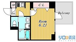 S-RESIDENCE新大阪Rish 1Kの間取図画像