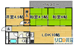 植原ユウハイツ 3LDKの間取図画像