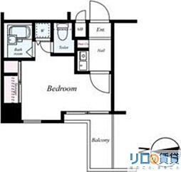 シティライフディナスティ新大阪 1Kの間取図画像