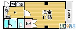 コウジィコート菅原 1Kの間取図画像