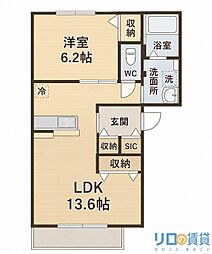 Laforet Livre 1LDKの間取図画像