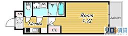Sレジデンス新大阪ウエスト 1Kの間取図画像