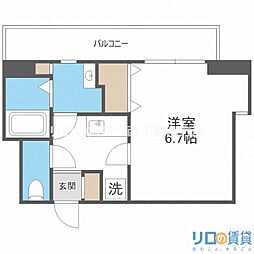 Uresidence新大阪 1Kの間取図画像
