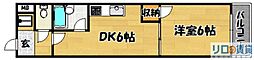 フローラル井上 1DKの間取図画像