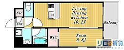 グランカーサ新大阪South 1LDKの間取図画像