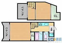 ファイブツー 2DKの間取図画像