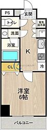 CITYSPIRE平野 1Kの間取図画像