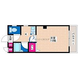メゾン加美北 1Kの間取図画像