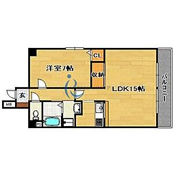 グランデ 1LDKの間取図画像