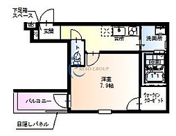 フジパレス鷹合 1Kの間取図画像