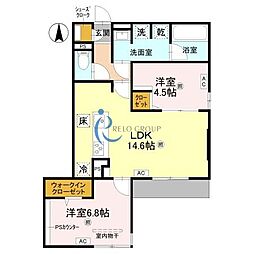 トリシア今川 2LDKの間取図画像