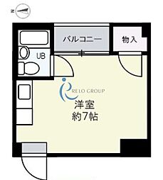 エトワールヴィル-R西脇 ワンルームの間取図画像