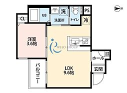 robot home 平野 1LDKの間取図画像