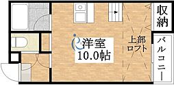 エクラ平野 1Kの間取図画像