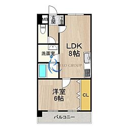 フェニックスロベニュー 1LDKの間取図画像