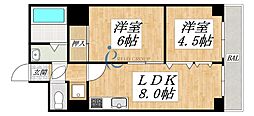 ウェンズ小路 2LDKの間取図画像