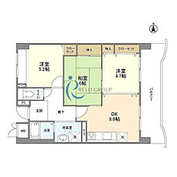 サンリットステージ出戸 3DKの間取図画像
