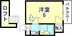 エムパレス21 1SKの間取図画像