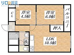 ブルーシャトー 2LDKの間取図画像