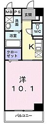 コージーコート加美 1Kの間取図画像