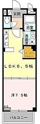 リヴェール 1LDKの間取図画像