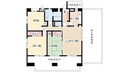 Floresta名駅 10階3LDKの間取り
