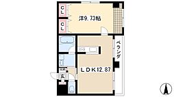 メゾン　アン　ブリック 3階1LDKの間取り