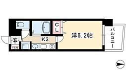 プレサンス桜通アベニュー 1Kの間取図画像