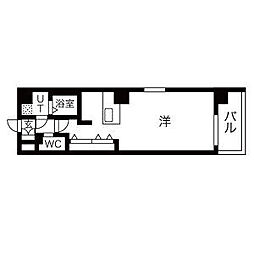 THE　GD　One 3階ワンルームの間取り