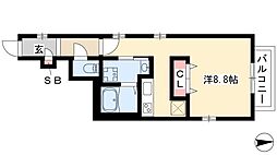 TRIUMPH名駅 2階ワンルームの間取り