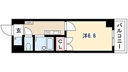 クレスト泉 10階1Kの間取り