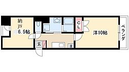 ヴェリエール・ドゥ・セ 3階1SKの間取り